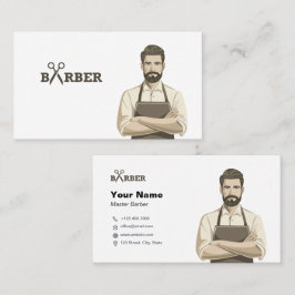 Barber Hair Stylist Modern enkel, minimalistisk Visitkort