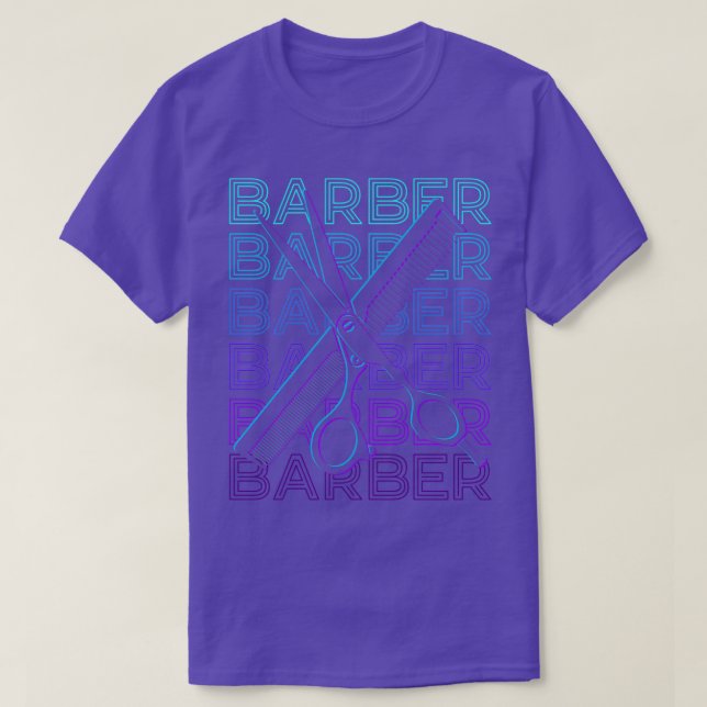 Barber Hair Sylist Hairstylist Retro Barber Gift T Shirt (Design framsida)