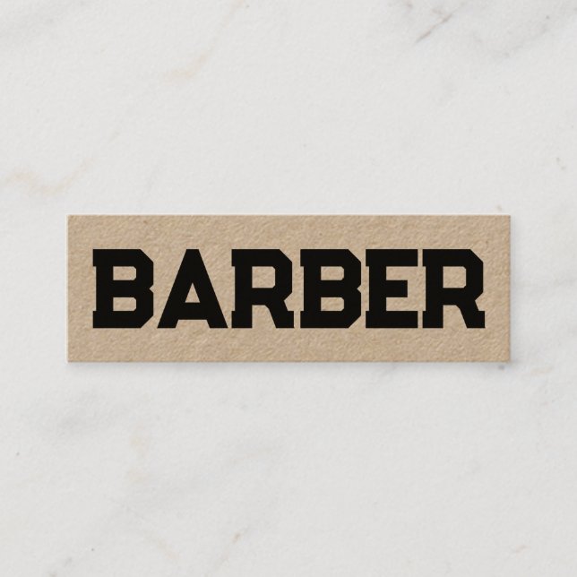 Barber Hairdresser QR Mini Visitkort (Framsida)