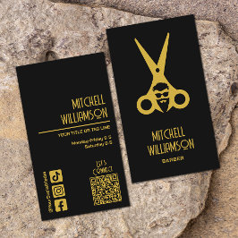 Barber Hairdresser Salon Visitkort