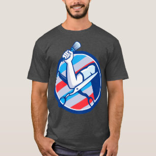 Barber Hand-penselsaxar Circle Retro T Shirt