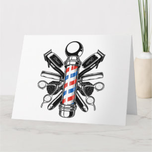 Barber, hårfrisör, hårkräftare, håravskiljare kort
