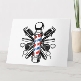 Barber, hårfrisör, hårkräftare, håravskiljare kort