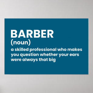 Barber Humor Definition Poster