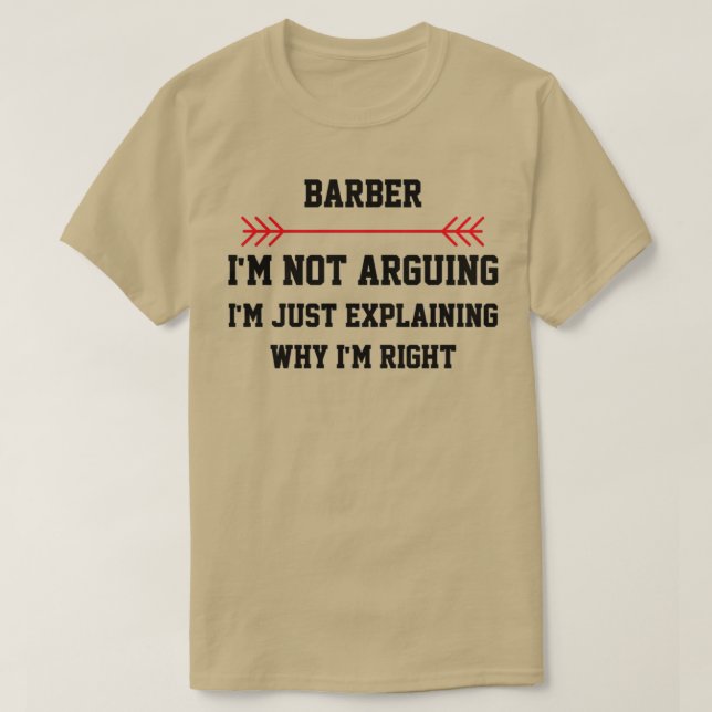 Barber Im anspelar inte T Shirt (Design framsida)