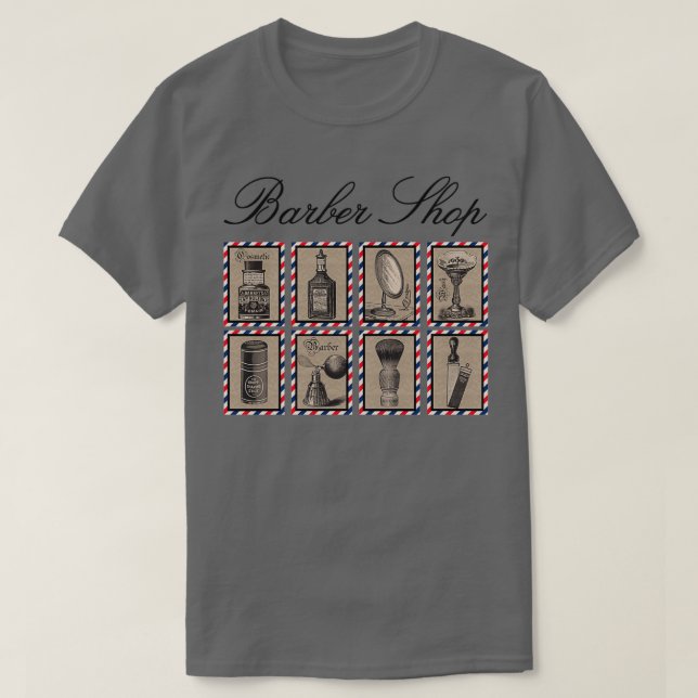 Barber Inslag Barber Shop Inslag i Barber T Shirt (Design framsida)