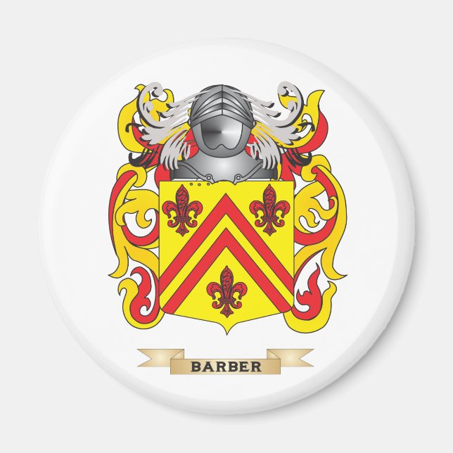 Barber Jackar om Arm (Family Crest) Magnet (Framsidan)