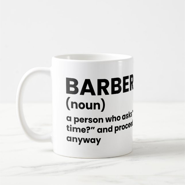 Barber Job Definition Mugg (Vänster)