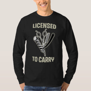 Barber Licensed Lifeline Pole Scissors Hair Clippe T Shirt