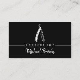 Barber Logotyp Rakhyvel Skugga Visitkort