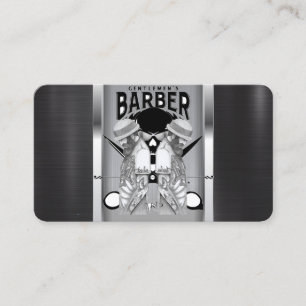 Barber-logotyp/skalle-affärskort Visitkort