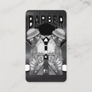 Barber-logotyp/skalle-affärskort Visitkort