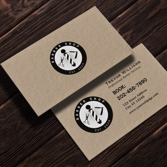 Barber logotyp skylt professionell barbershop  visitkort (Skapare uppladdad)