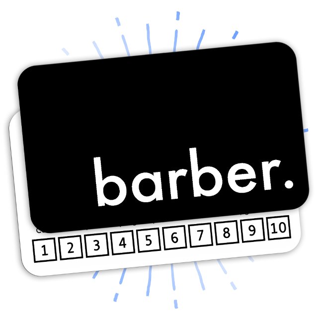 barber. lojalitetsstämpelkort lojalitetskort (Skapare uppladdad)