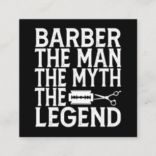 Barber Mannen 2024 Fyrkantigt Visitkort