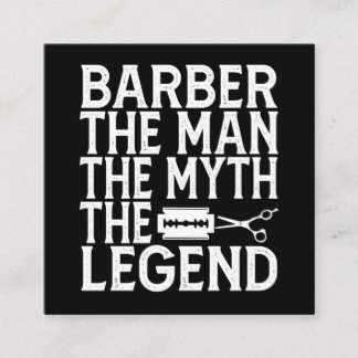 Barber Mannen 2024 Fyrkantigt Visitkort