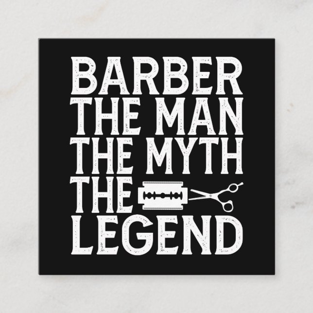 Barber Mannen 2024 Fyrkantigt Visitkort (Framsida)