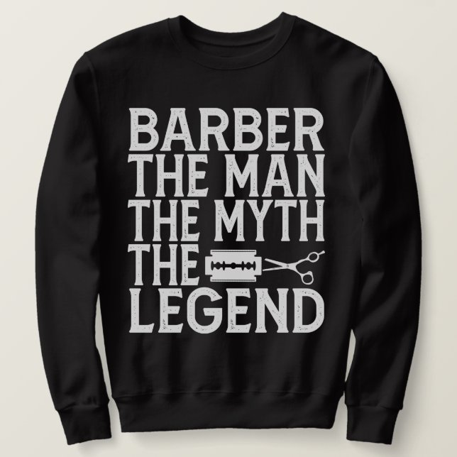 Barber Mannen 2024 Lång Ärmad Tröja (Design framsida)