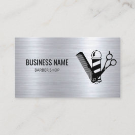 Barber Modern Hair Stylist Sissor Barber Pole Visitkort