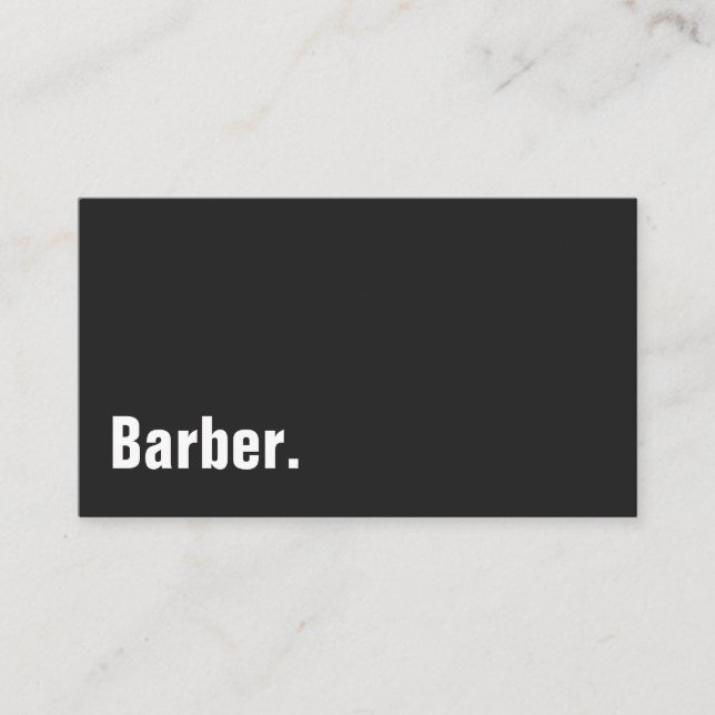 Barber Modern Minimalist Professionell Visitkort (Framsida)