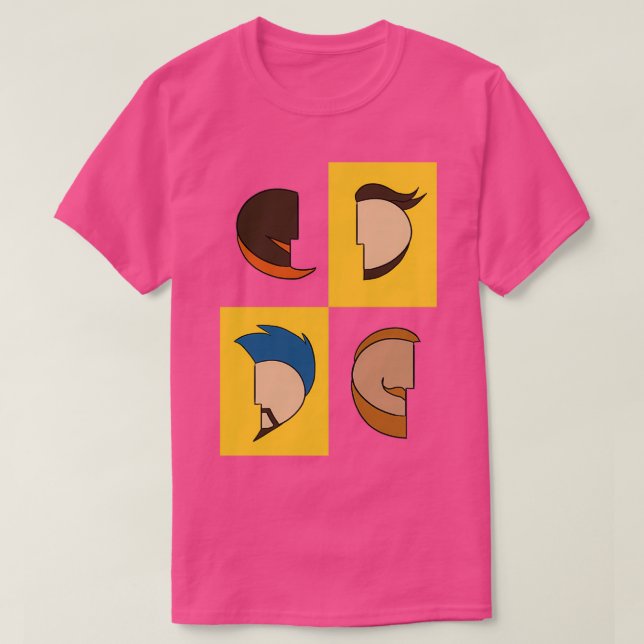 Barber Mustacher Mönster T Shirt (Design framsida)