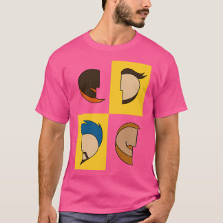 Barber Mustacher Mönster T Shirt