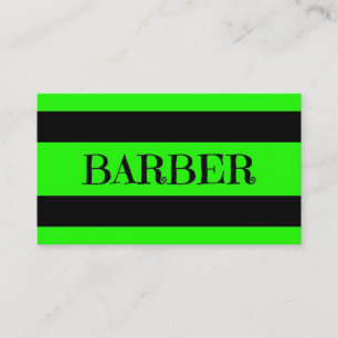 Barber Neon Grönt Affärskort Visitkort