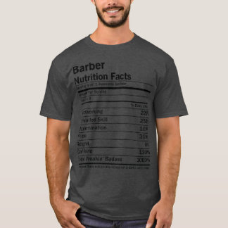Barber Nutrition Facts 2 T Shirt