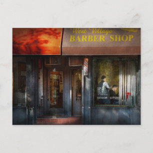 Barber - NY - Väster Village Barber Shop Vykort