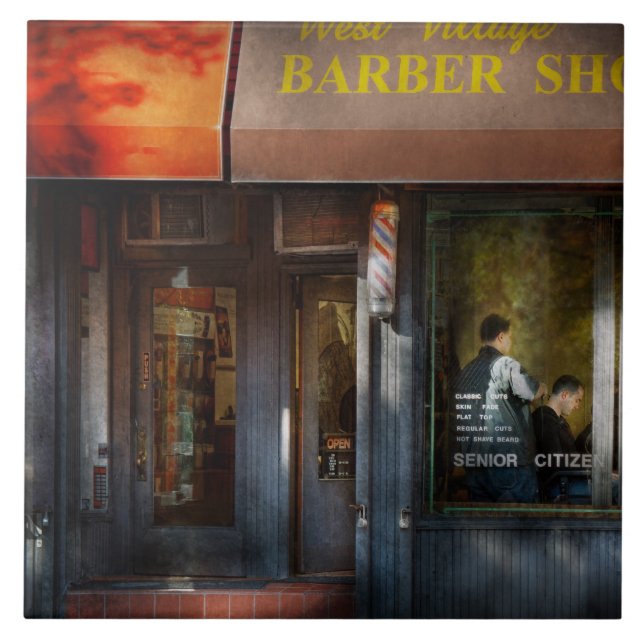 Barber - NY - West Village Barbersalong Kakelplatta (Framsidan)