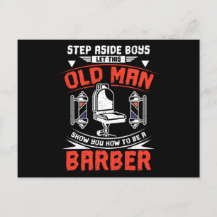 Barber Old Man Vykort