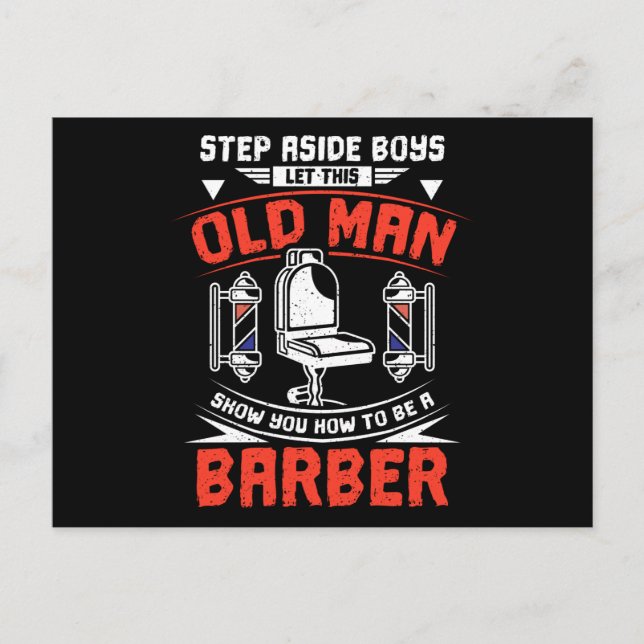 Barber Old Man Vykort (Framsida)