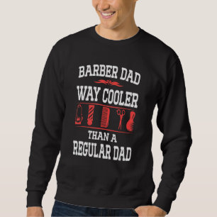Barber Pappa Fars dag Best Pappa Hairdresser Kväll Lång Ärmad Tröja