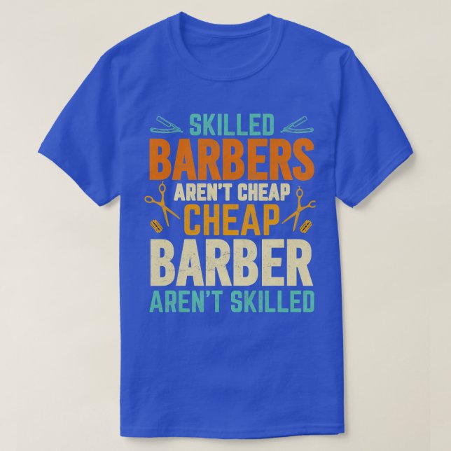 Barber Pappa Funny Hairdressing Hair Stylist Barbe T Shirt (Design framsida)
