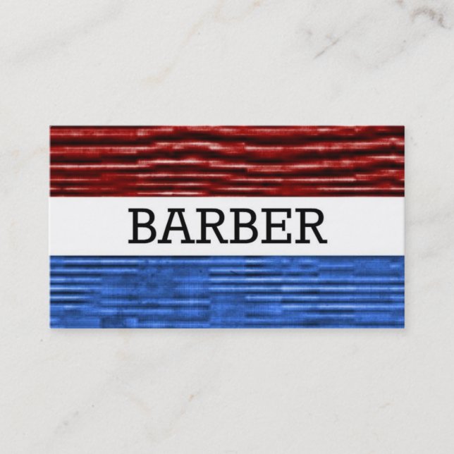Barber Patriotic Affärskort Visitkort (Framsida)