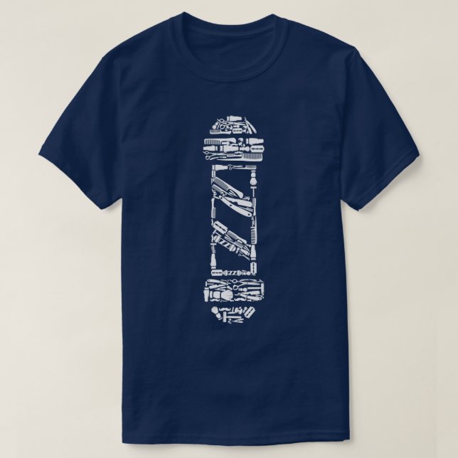 Barber Pole 8 T Shirt (Design framsida)