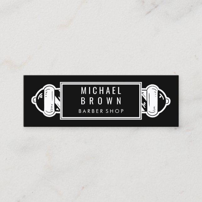 Barber Pole | Barber | Hair Stylist Mini Visitkort (Framsida)