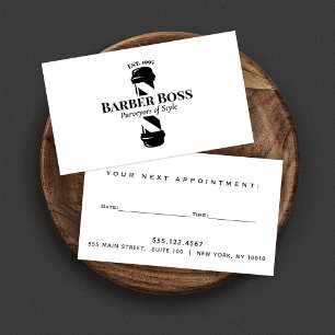 Barber Pole Barbershop Möte påminnelse Busine Visitkort