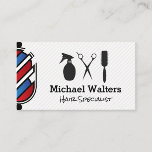 Barber Pole Hair Cending Verktyg Visitkort