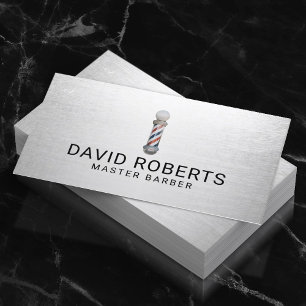 Barber Pole Hair Stylist Hairdresser Barbershop Visitkort