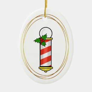 Barber Pole jul Ornament