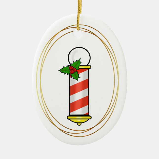 Barber Pole jul Ornament (Framsidan)