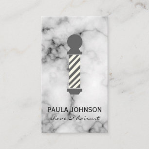 Barber Pole Marble Visitkort