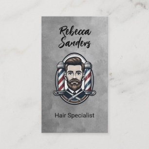 Barber Poles Hair Stylist Visitkort