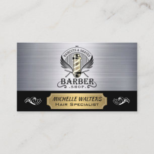Barber Poles Haircut och Shaves Visitkort