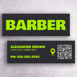 Barber Premium Google Kartor QR Mini Visitkort