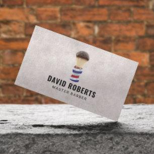 Barber Push Logotyp Barbershop Hair Stylist Visitkort