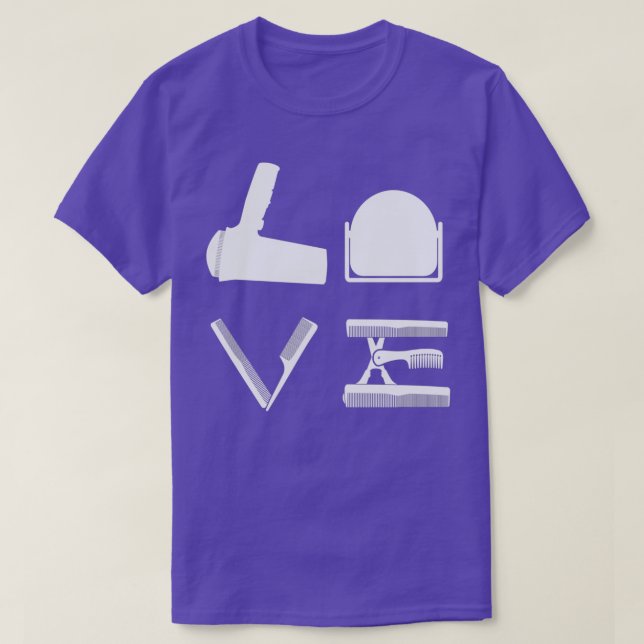 Barber Quote Hairdryer Scissors Barber Hair Brush T Shirt (Design framsida)