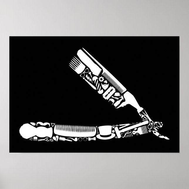 barber razorikoner poster (Framsidan)