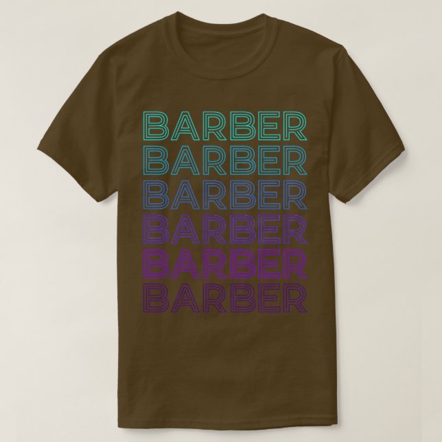 Barber Retro T Shirt (Design framsida)